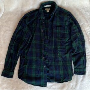 L.L. Bean traditional fit plaid button down